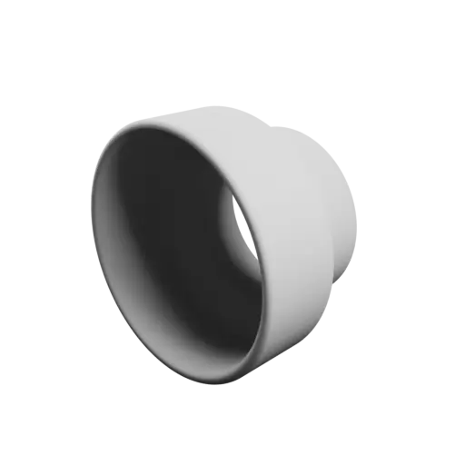 Tube adapter STL 3D file ⌀ 45–33 mm (Length: 30 mm)