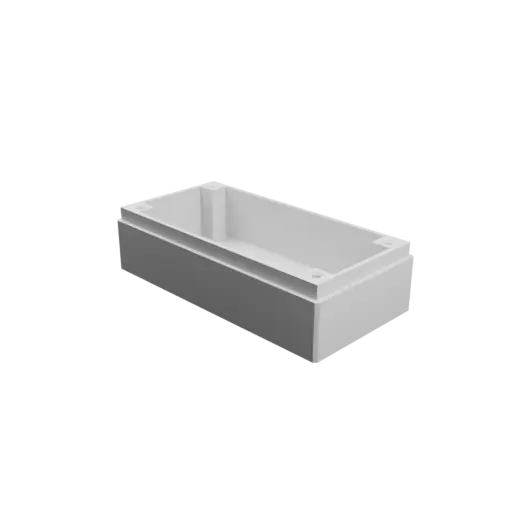 Enclosure with screw-mounted lid: 100×50×40 mm