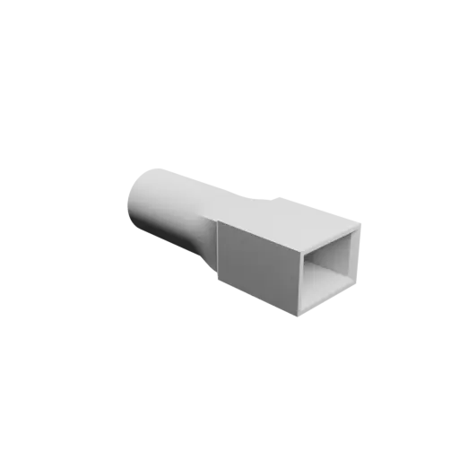 fichier 3D STL Adaptateur de tube rond ⌀26 mm vers rectangulaire 25×16 mm, épaisseur 3 mm