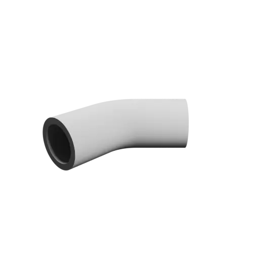 Tubing elbow STL file 45° ⌀OD: 20 mm ⌀ID: 15 mm thickness: 2.5 mm