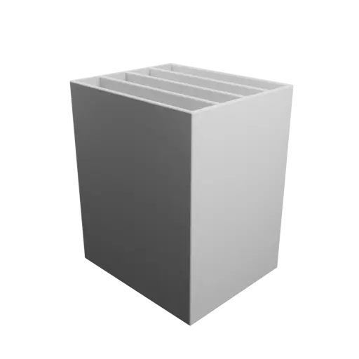 Multi-compartment box STL file: 4 compartments of 80×15×100 mm