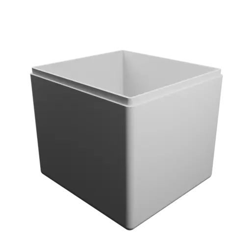 fichier 3D STL boîte rectangulaire avec couvercle - 97×90×88 mm, paroi 3 mm