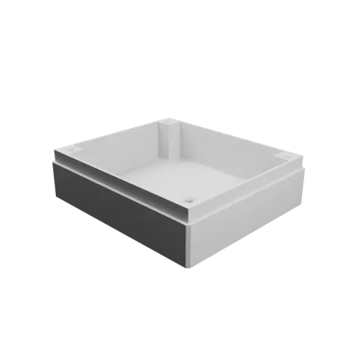 Enclosure with screw-mounted lid STL 3D file: 75×65×25 mm (with ventilation on the lid)