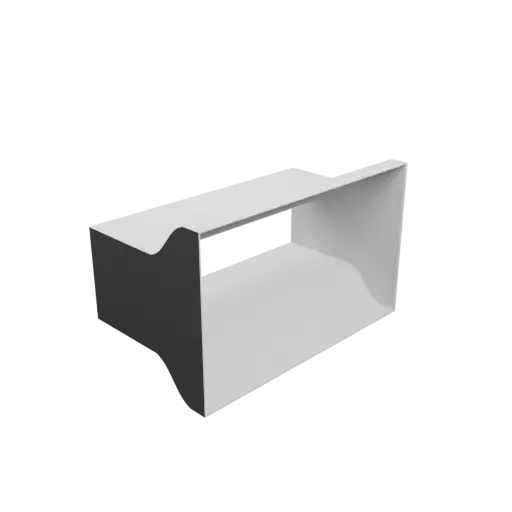 fichier 3D STL Adaptateur de conduit rectangulaire 300x100mm vers 300x180mm - transition: 50mm
