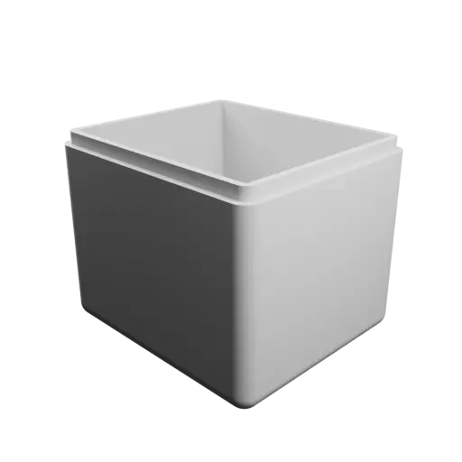 fichier 3D STL boîte rectangulaire avec couvercle - 80×70×70 mm, paroi 4 mm