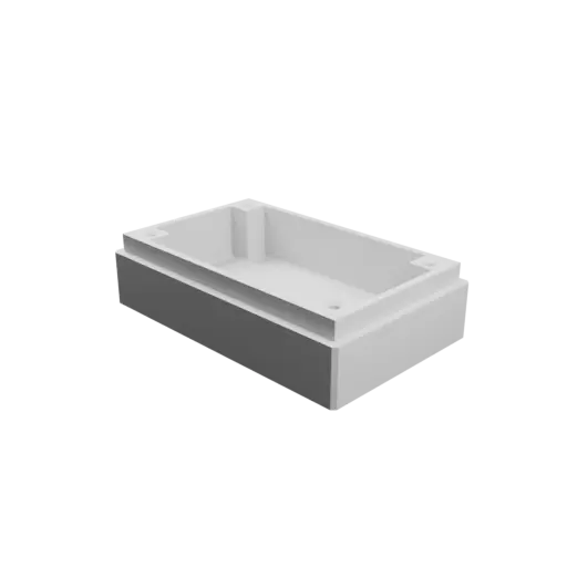 Enclosure with screw-mounted lid STL file: 80×50×25 mm