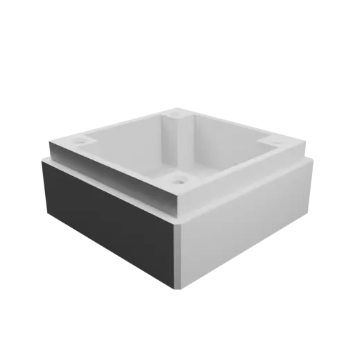 Boîtier avec couvercle vissé : 50×50×25 mm