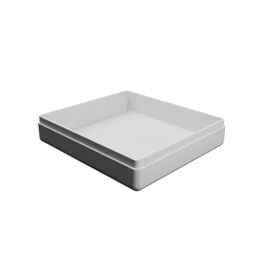 fichier 3D STL boîte à base rectangulaire avec couvercle - 80×72×20 mm, paroi 2 mm