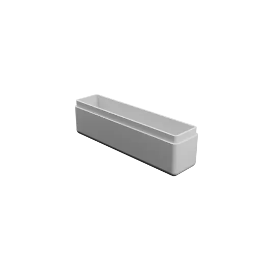 fichier STL boîte à base rectangulaire avec couvercle - 83×20×27 mm, paroi 2 mm
