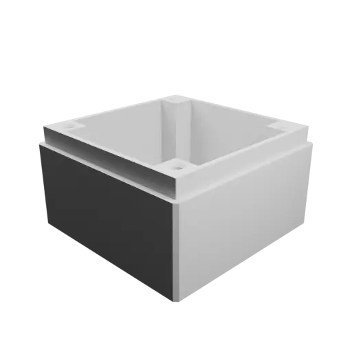 Boîtier avec couvercle vissé : 55×55×35 mm