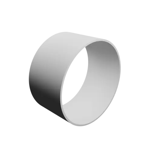 hollow tube STL file OD 37.5 mm, ID 36 mm, length 20 mm