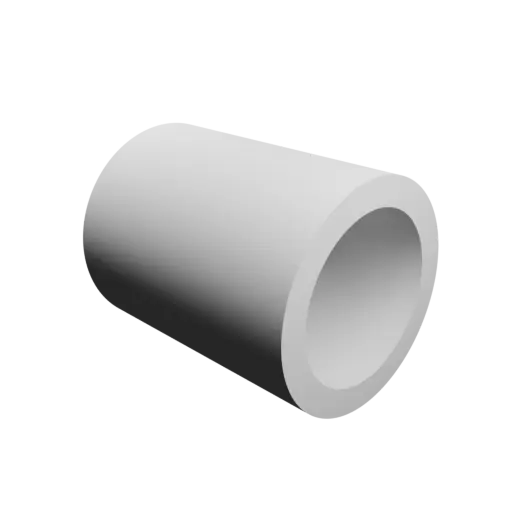 hollow tube STL file OD 16 mm, ID 12 mm, length 20 mm