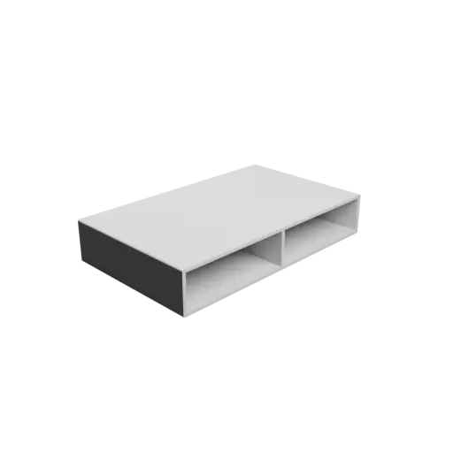 Small parts organizer with 2 drawers 120×35×150 mm STL file, thickness: 4 mm