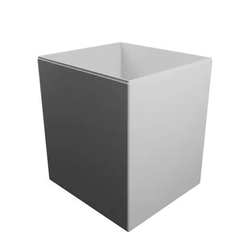 rectangular-base box with lid STL 3D model – 232×212×263 mm, wall thickness 3 mm