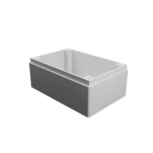 Boîtier avec couvercle vissé : 90×60×40 mm
