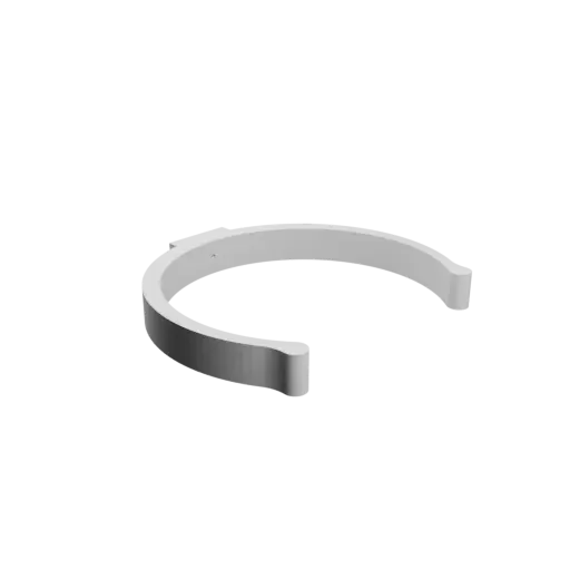 Clip-on pipe support Ø300 mm STL file · Flat head screw Ø3 mm