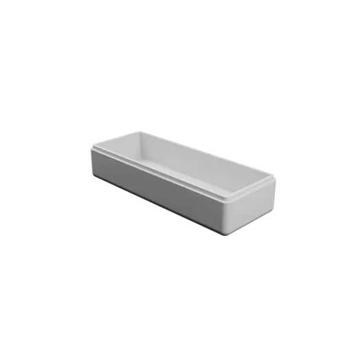 rectangular-base box with lid STL 3D file – 195×75×45 mm, wall thickness 5 mm