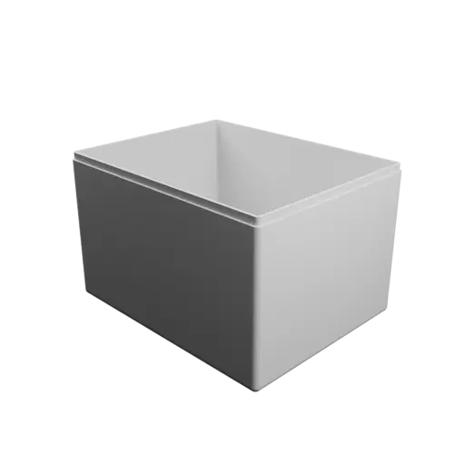 rectangular-base box with lid STL file – 137×108×89 mm, wall thickness 2 mm