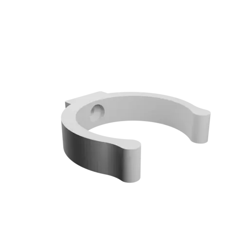Pipe support clip Ø56 mm STL 3D file · Countersunk screw Ø5 mm