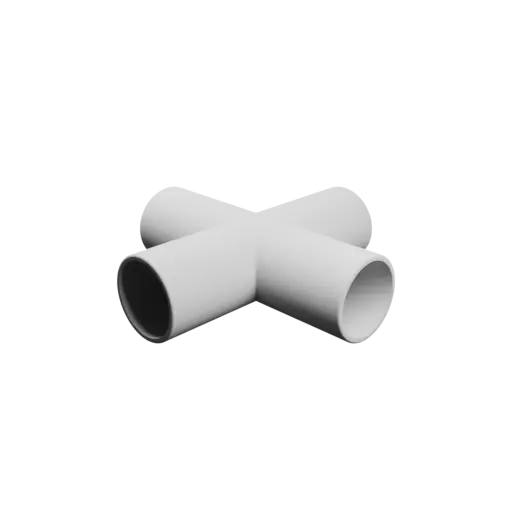 distribution manifold 4 hoses STL 3D file – Outer diameter 68 mm, wall thickness 4 mm