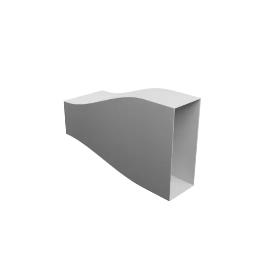fichier 3D STL Adaptateur de tube rectangulaire 160x110mm vers 107x260mm - transition: 300mm