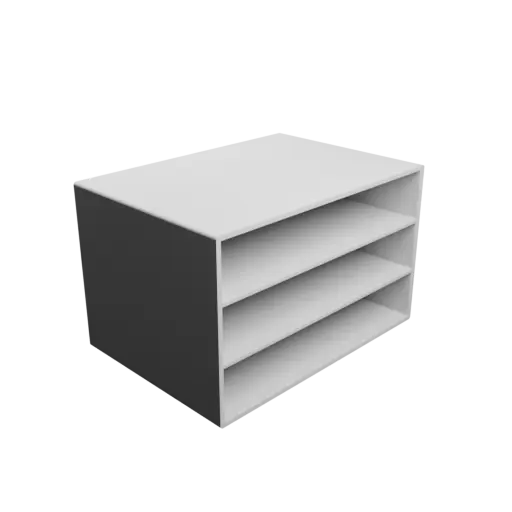 Small parts organizer with 3 drawers 150×26×105 mm STL file, thickness: 3 mm