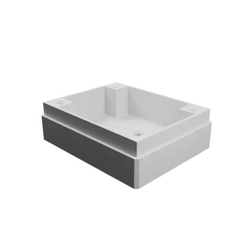 Boîtier avec couvercle vissé : 50×40×20 mm