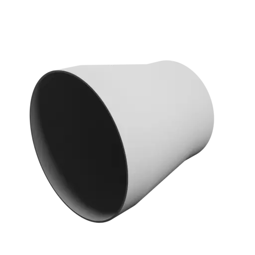 Tubing adapter STL 3D file ⌀ 162–132 mm (Length: 160 mm)
