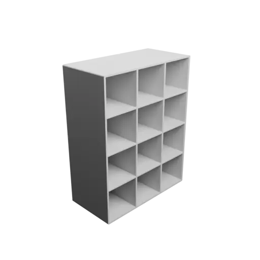 Small parts organizer with 12 drawers 50×50×80 mm STL file, thickness: 3 mm