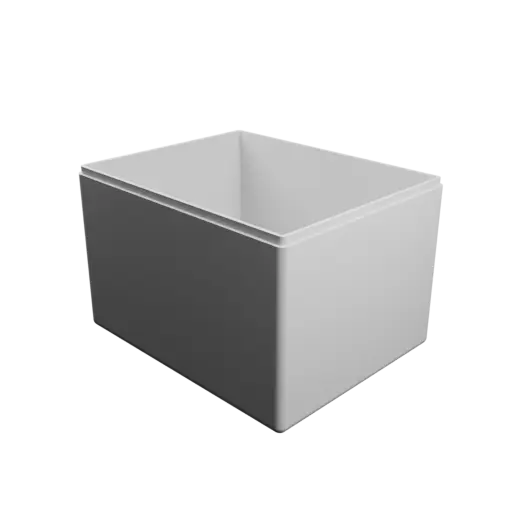 rectangular box with lid STL 3D model – 150×120×100 mm, wall thickness 3 mm