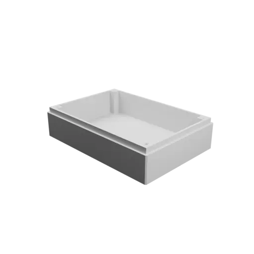 Boîtier avec couvercle vissé : 130×90×40 mm