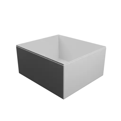 rectangular box with lid STL 3D model – 224×200×110 mm, wall thickness 2 mm