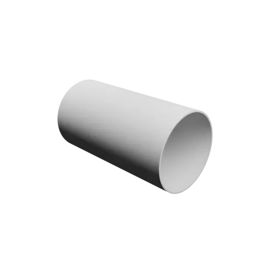 hollow tube STL file OD 81 mm, ID 78 mm, length 150 mm