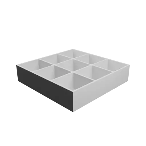 Multi-compartment box STL file: 9 compartments of 60×60×40 mm