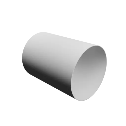 tube STL 3D file OD 37.2 mm, ID 36.6 mm, length 50 mm