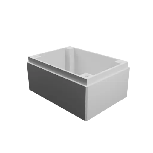 Boîtier avec couvercle vissé : 75×55×40 mm