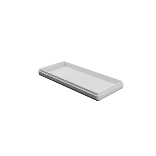 rectangular-base box with lid STL 3D model – 156×70×20 mm, wall thickness 4 mm