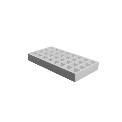 Boîte à compartiments avec codes couleurs : 32 compartiments de 15×15×15 mm
