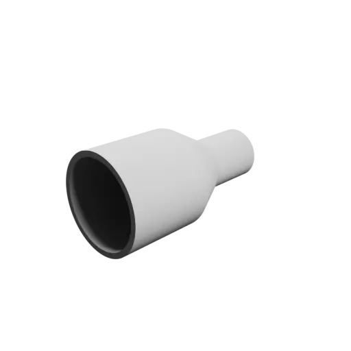 Tubing adapter STL file ⌀ 34–18 mm (Length: 65 mm)