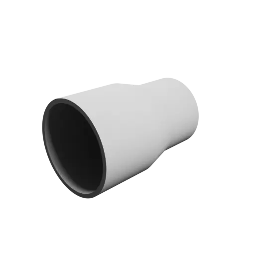 Tube adapter STL 3D file ⌀ 43–35 mm (Length: 65 mm)