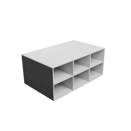 Small parts organizer with 6 drawers 40×25×80 mm STL file, thickness: 2 mm