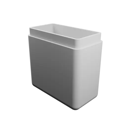 rectangular-base box with lid STL file – 37×20×40 mm, wall thickness 2 mm