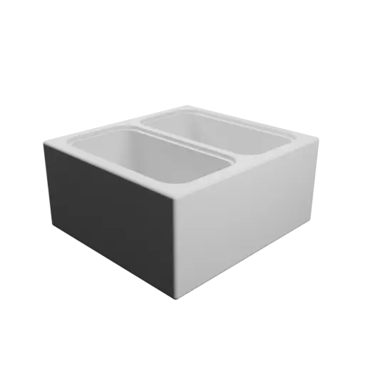 Boîte à compartiments avec codes couleurs : 2 compartiments de 40×20×20 mm