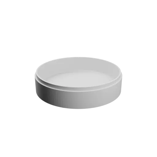 Round box with lid STL 3D file ⌀ 128 mm - Height: 33 mm, Shell: 4 mm