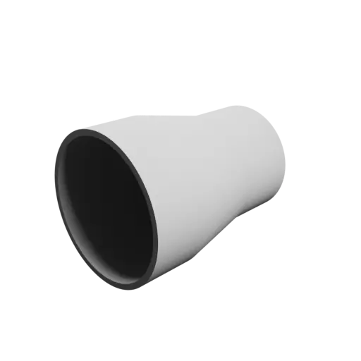 Tube adapter STL file ⌀ 75–59 mm (Length: 100 mm)