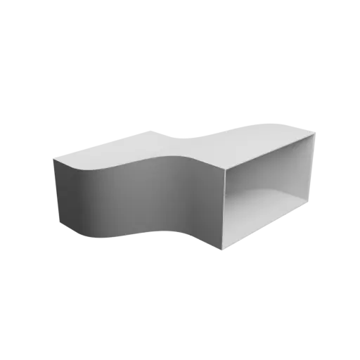 fichier STL Adaptateur de tube rectangulaire 151x81mm vers 151x81mm - transition: 150mm