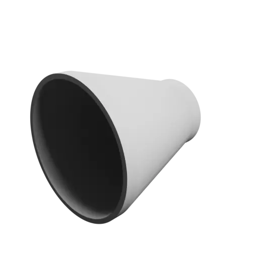 Tube adapter STL 3D file ⌀ 117–64 mm (Length: 120 mm)