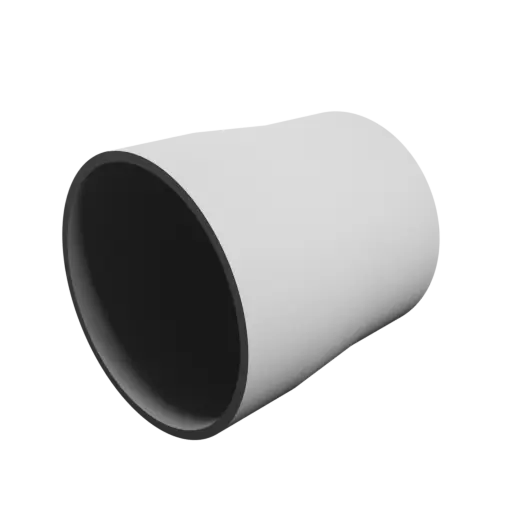 Tubing adapter STL 3D file ⌀ 85–80 mm (Length: 90 mm)