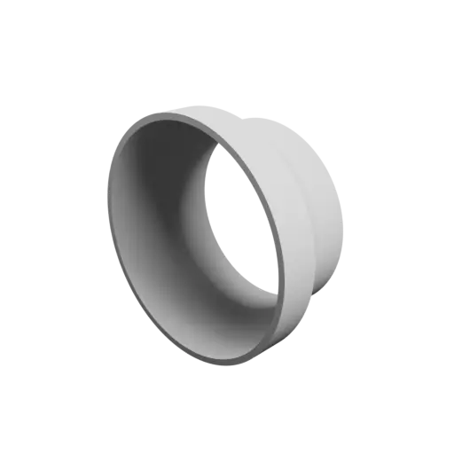 Tubing adapter STL 3D file ⌀ 74–60 mm (Length: 34 mm)