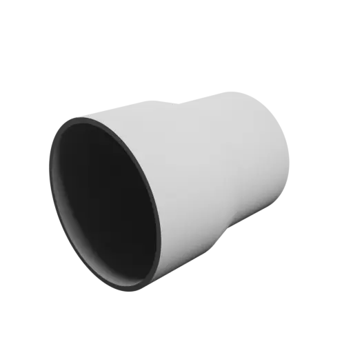 Tube adapter STL file ⌀ 92–80 mm (Length: 111 mm)